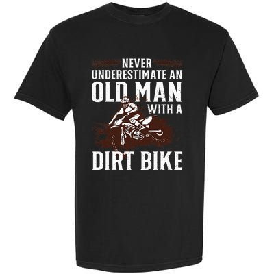 Funny Dirt Bike Art For Dirtbike Lover Men Grandpa Motorbike Garment-Dyed Heavyweight T-Shirt