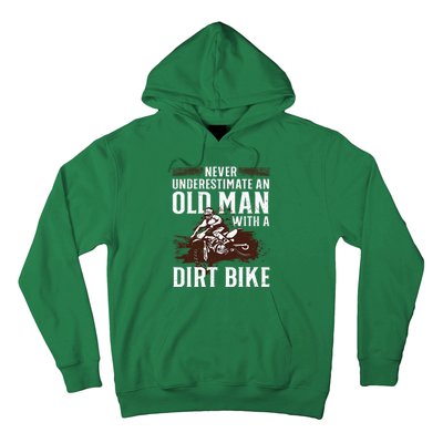 Funny Dirt Bike Art For Dirtbike Lover Men Grandpa Motorbike Hoodie