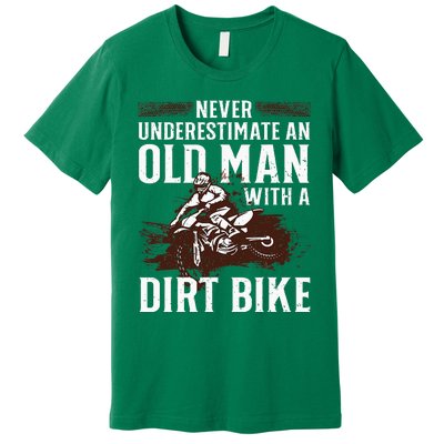 Funny Dirt Bike Art For Dirtbike Lover Men Grandpa Motorbike Premium T-Shirt