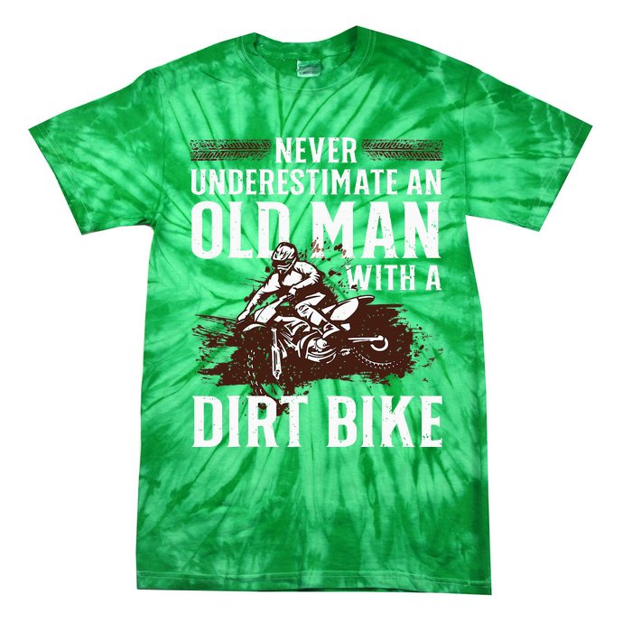 Funny Dirt Bike Art For Dirtbike Lover Men Grandpa Motorbike Tie-Dye T-Shirt