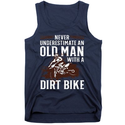 Funny Dirt Bike Art For Dirtbike Lover Men Grandpa Motorbike Tank Top