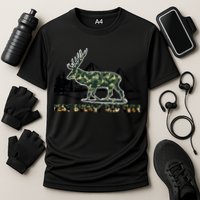 Fathers Day Best Buckin Dad Ever Father Camo Cooling Performance Crew T-Shirt