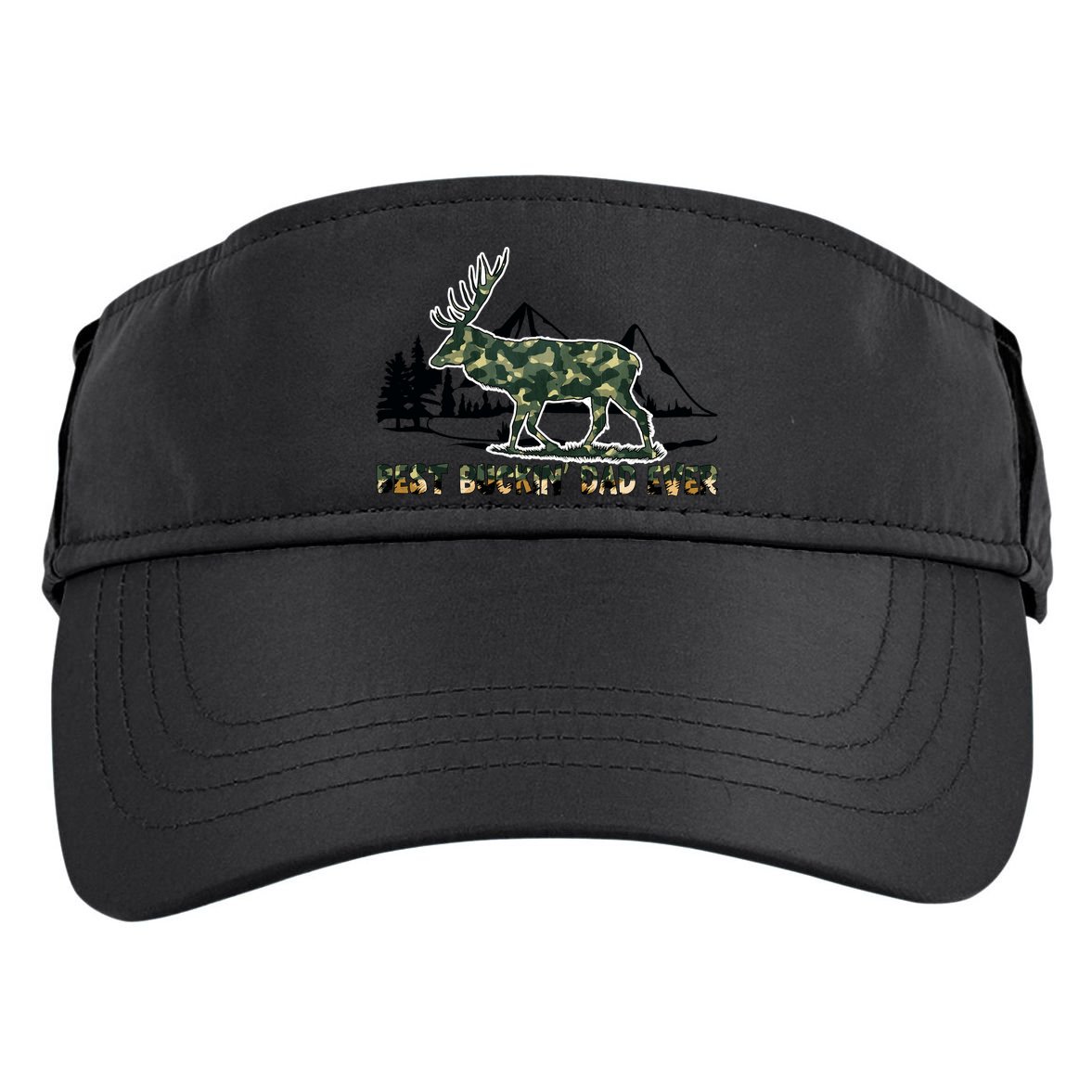 Fathers Day Best Buckin Dad Ever Father Camo Adult Drive Performance Visor