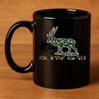 Fathers Day Best Buckin Dad Ever Father Camo 11oz C Handle Ceramic Mug