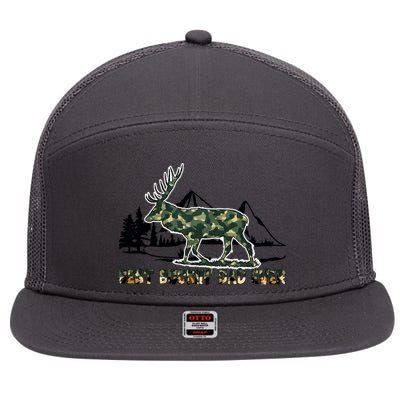 Fathers Day Best Buckin Dad Ever Father Camo 7 Panel Mesh Trucker Snapback Hat