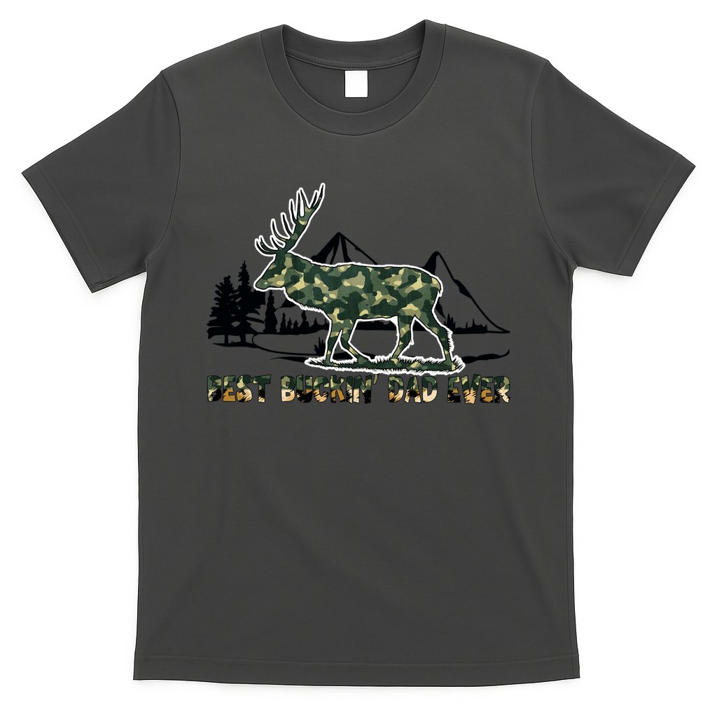 Fathers Day Best Buckin Dad Ever Father Camo T-Shirt