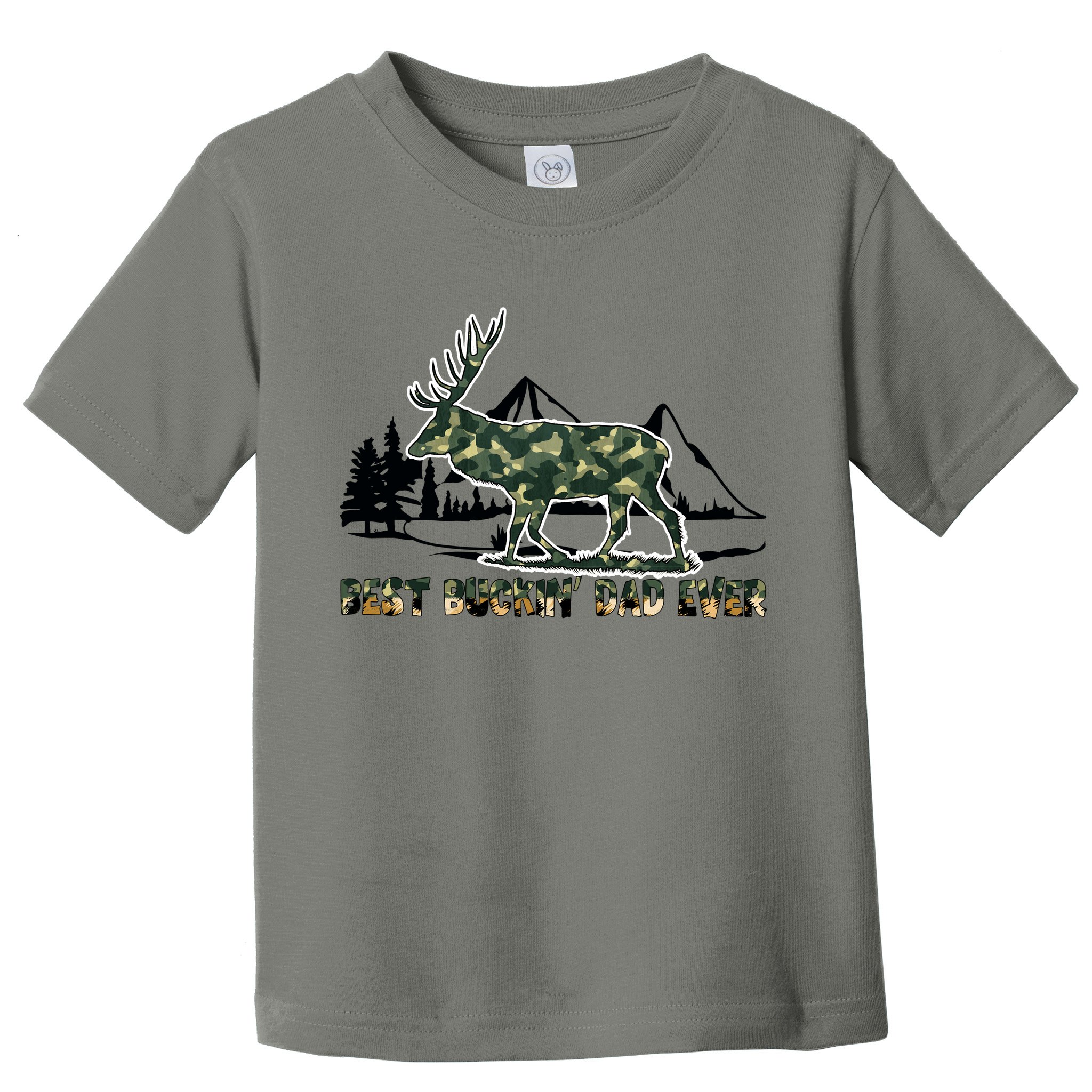 Fathers Day Best Buckin Dad Ever Father Camo Toddler T-Shirt
