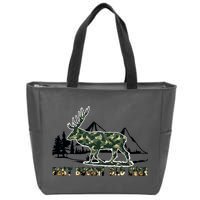 Fathers Day Best Buckin Dad Ever Father Camo Zip Tote Bag