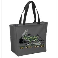 Fathers Day Best Buckin Dad Ever Father Camo Zip Tote Bag