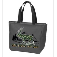 Fathers Day Best Buckin Dad Ever Father Camo Zip Tote Bag