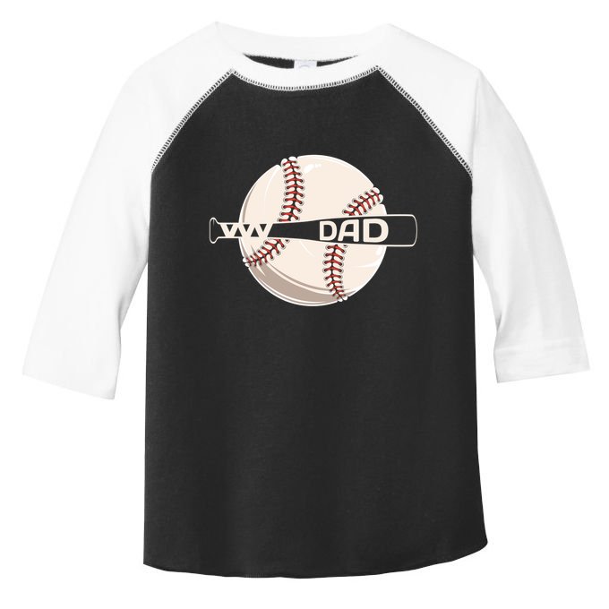 Father's Day Baseball Dad Sport Lover Gift Toddler Fine Jersey T-Shirt