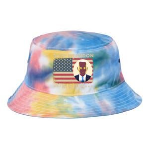 Funny Dark Brandon Is Rising Pro Biden USA Flag Tie Dye Newport Bucket Hat