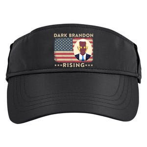 Funny Dark Brandon Is Rising Pro Biden USA Flag Adult Drive Performance Visor