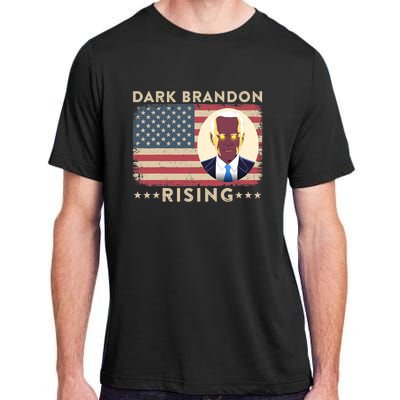 Funny Dark Brandon Is Rising Pro Biden USA Flag Adult ChromaSoft Performance T-Shirt