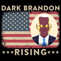 Funny Dark Brandon Is Rising Pro Biden USA Flag Drawstring Bag