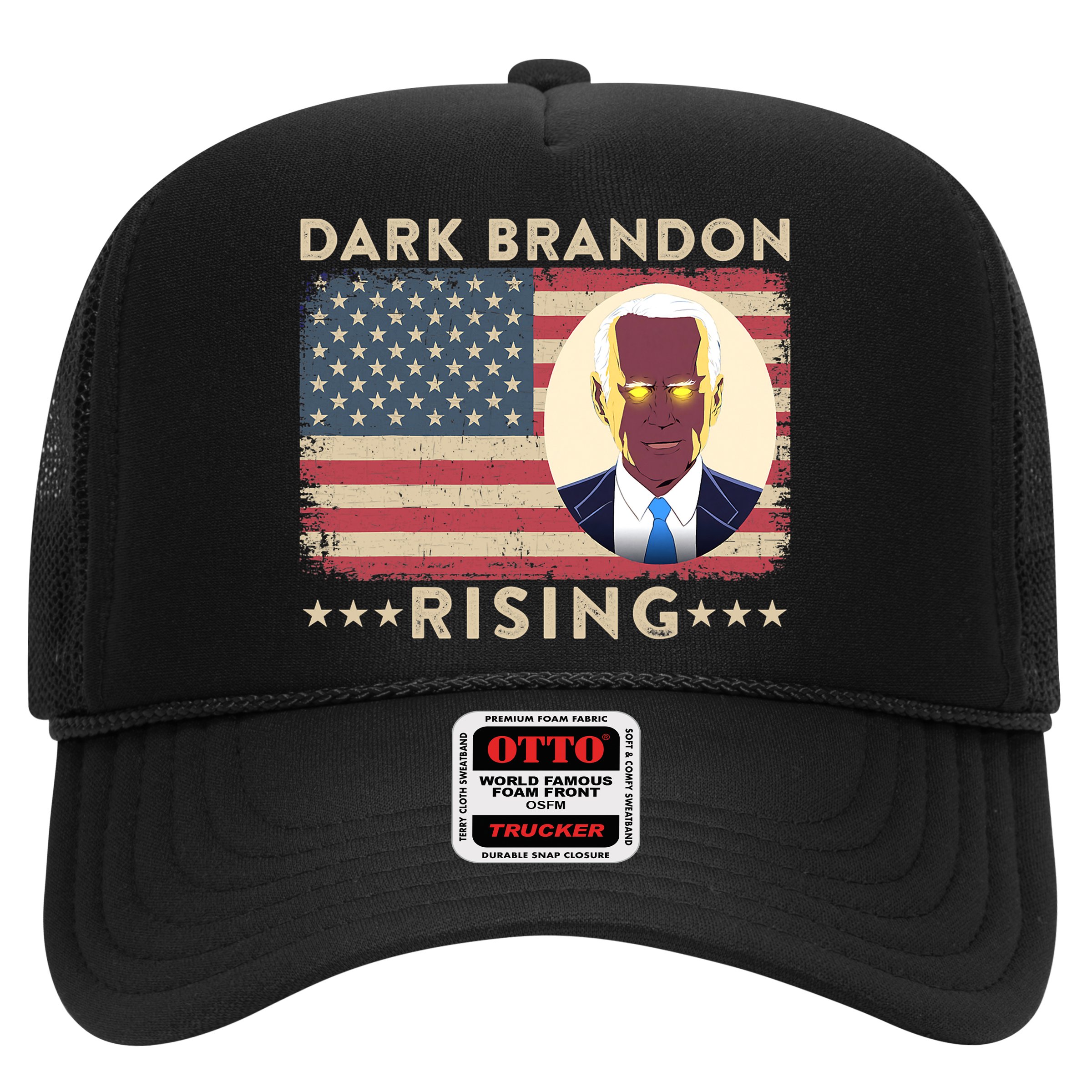 Funny Dark Brandon Is Rising Pro Biden USA Flag Hat