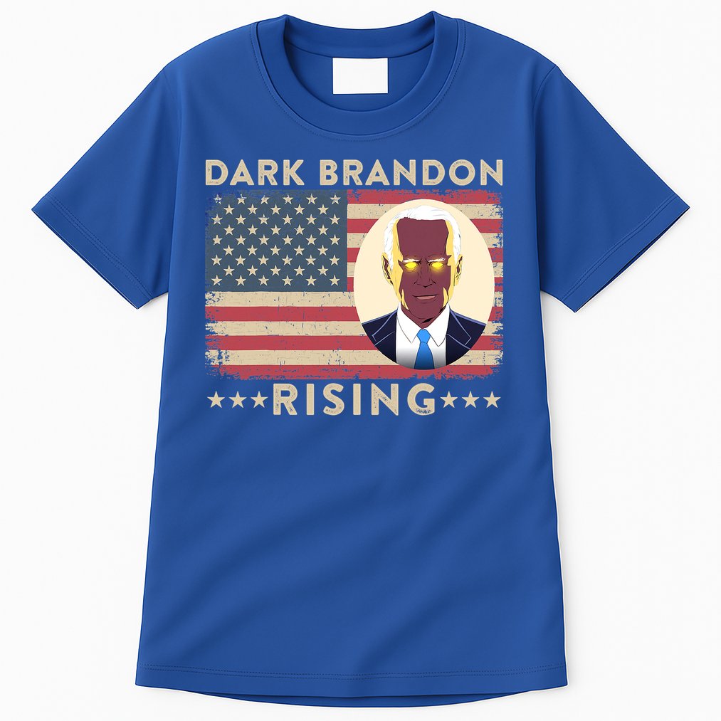 Funny Dark Brandon Is Rising Pro Biden USA Flag Tall T-Shirt
