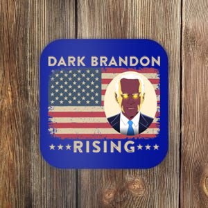 Funny Dark Brandon Is Rising Pro Biden USA Flag Coaster