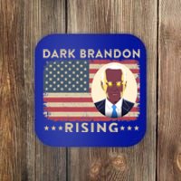 Funny Dark Brandon Is Rising Pro Biden USA Flag Coaster