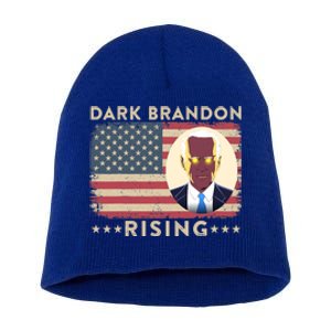 Funny Dark Brandon Is Rising Pro Biden USA Flag Short Acrylic Beanie