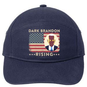 Funny Dark Brandon Is Rising Pro Biden USA Flag 7-Panel Snapback Hat