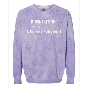 Funny Definition BidenFlation The Cost Of Voting Stupid Colorblast Crewneck Sweatshirt