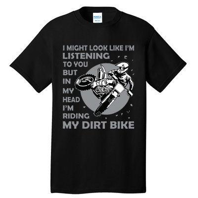 Funny Dirt Bike Art Motocross Dirt Bike Rider Tall T-Shirt