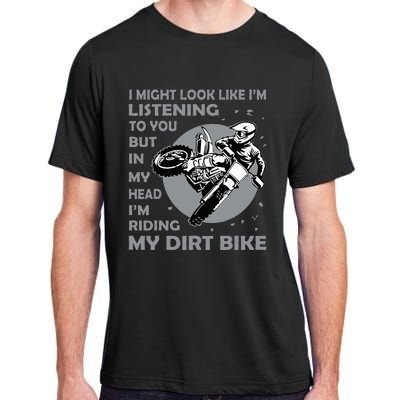 Funny Dirt Bike Art Motocross Dirt Bike Rider Adult ChromaSoft Performance T-Shirt