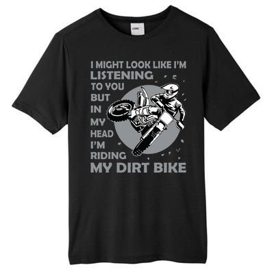 Funny Dirt Bike Art Motocross Dirt Bike Rider Tall Fusion ChromaSoft Performance T-Shirt