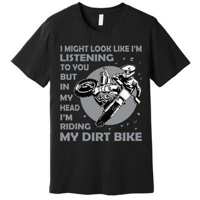 Funny Dirt Bike Art Motocross Dirt Bike Rider Premium T-Shirt