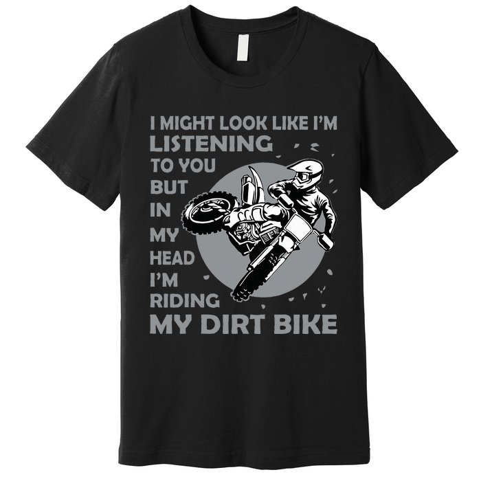 Funny Dirt Bike Art Motocross Dirt Bike Rider Premium T-Shirt