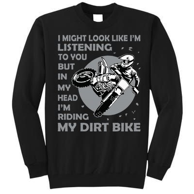 Funny Dirt Bike Art Motocross Dirt Bike Rider Tall Sweatshirt