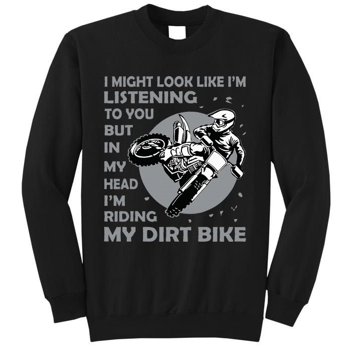 Funny Dirt Bike Art Motocross Dirt Bike Rider Tall Sweatshirt