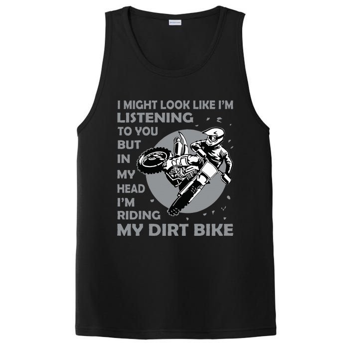 Funny Dirt Bike Art Motocross Dirt Bike Rider PosiCharge Competitor Tank