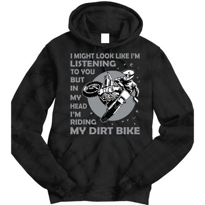 Funny Dirt Bike Art Motocross Dirt Bike Rider Tie Dye Hoodie