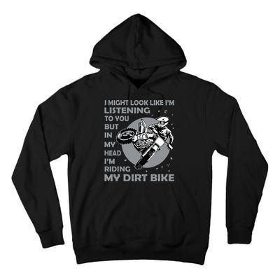 Funny Dirt Bike Art Motocross Dirt Bike Rider Tall Hoodie