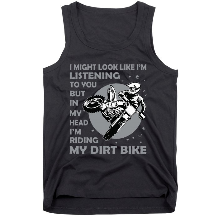 Funny Dirt Bike Art Motocross Dirt Bike Rider Tank Top