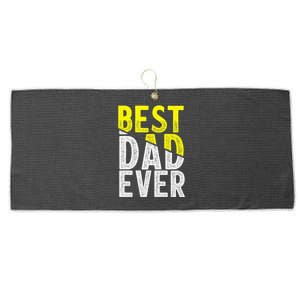 Father Day Best Dad Ever From Daughter Son Mom Large Microfiber Waffle Golf Towel