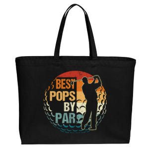 Father's Day Best Pops Par Golf Dad Gift For Dad Cotton Canvas Jumbo Tote