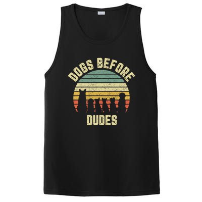 Funny Dogs Before Dudes Dog Lover PosiCharge Competitor Tank