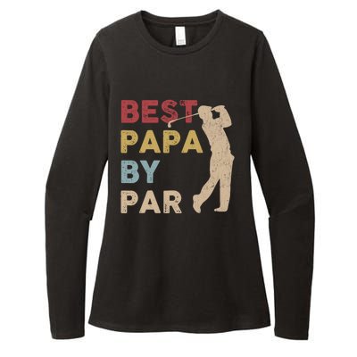 Father's Day Best Papa By Par Golf Funny Meaningful Gift Womens CVC Long Sleeve Shirt