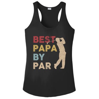 Father's Day Best Papa By Par Golf Funny Meaningful Gift Ladies PosiCharge Competitor Racerback Tank