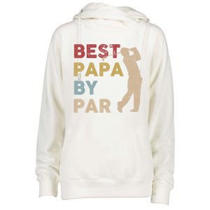 Father's Day Best Papa By Par Golf Funny Meaningful Gift Womens Funnel Neck Pullover Hood