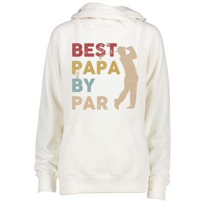 Father's Day Best Papa By Par Golf Funny Meaningful Gift Womens Funnel Neck Pullover Hood