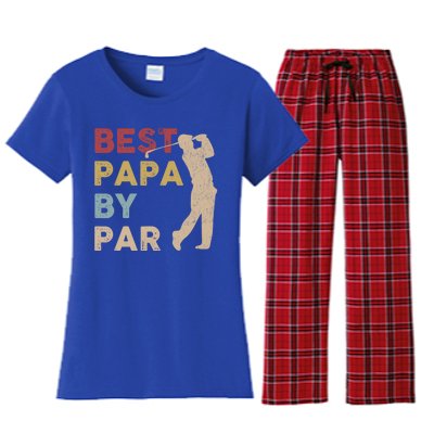 Father's Day Best Papa By Par Golf Funny Meaningful Gift Women's Flannel Pajama Set