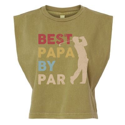 Father's Day Best Papa By Par Golf Funny Meaningful Gift Garment-Dyed Women's Muscle Tee