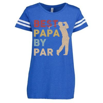 Father's Day Best Papa By Par Golf Funny Meaningful Gift Enza Ladies Jersey Football T-Shirt