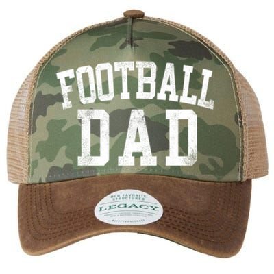 Football Dad Birthday Classic Bold Font Football Daddy Legacy Tie Dye Trucker Hat