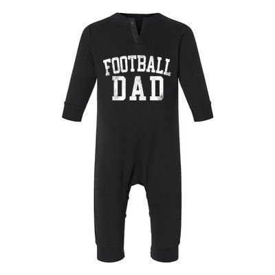 Football Dad Birthday Classic Bold Font Football Daddy Infant Fleece One Piece