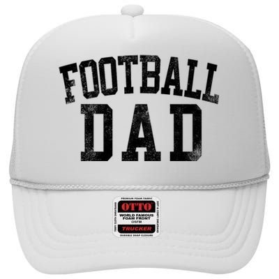 Football Dad Birthday Classic Bold Font Football Daddy High Crown Mesh Back Trucker Hat